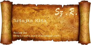 Sztojka Rita névjegykártya